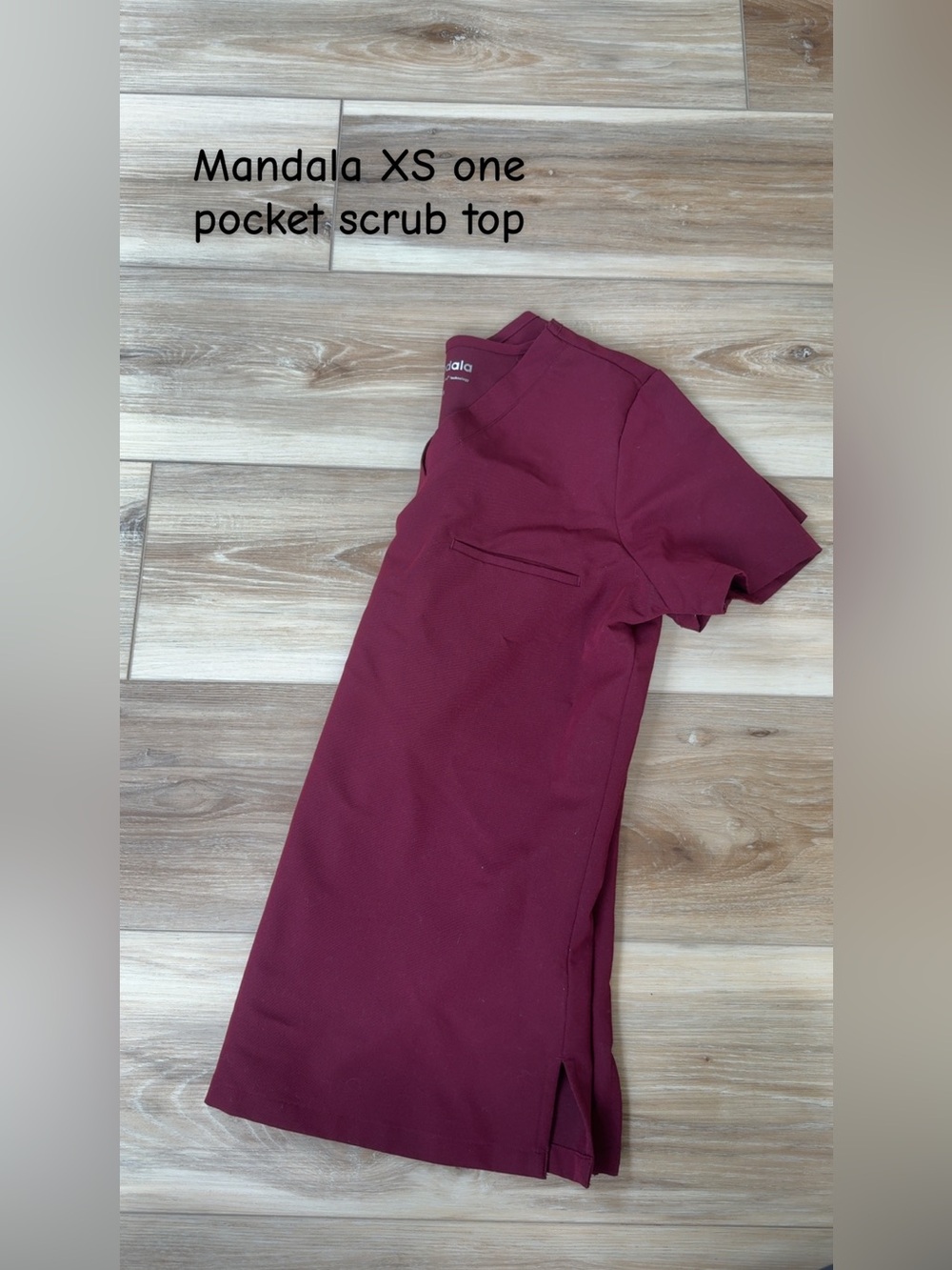 Women’s Burgundy Mandala Scrub Set